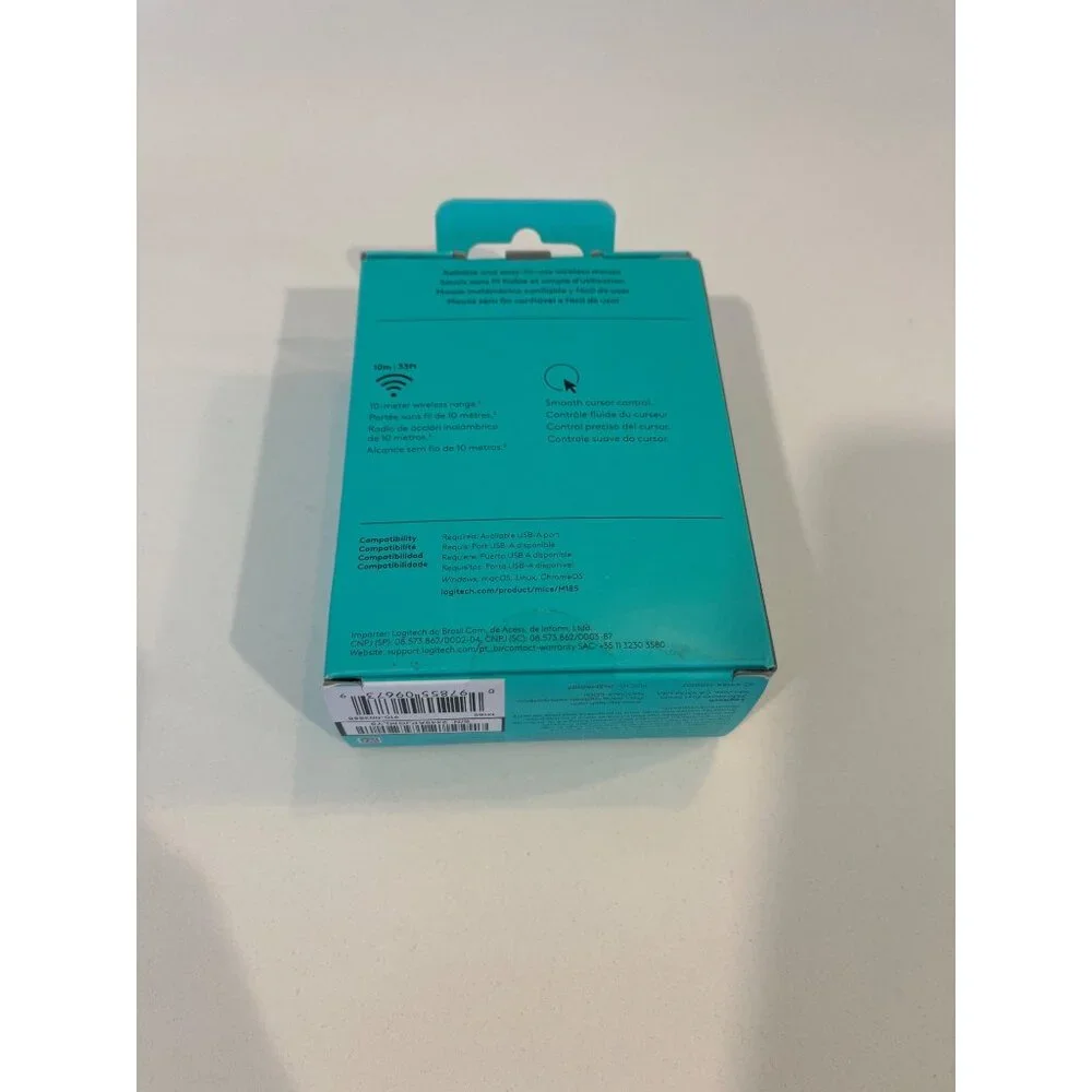 Logitech M185 Wireless Mouse 12-Month Battery Life Compact Design USB Receiver B